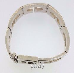 Vintage 925 Sterling Silver G Bracelet length 17.5 cm width links12mm