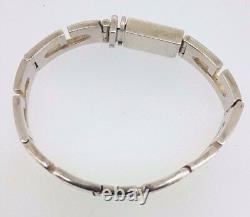 Vintage 925 Sterling Silver G Bracelet length 17.5 cm width links12mm