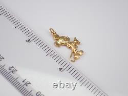 Vintage 925 Sterling Silver Mickey Mouse Cartoon Pendant 14K Yellow Gold Plated