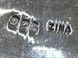 Vintage 925 Sterling Silver Monogrammed Bangle Bracelet /Size 5.5