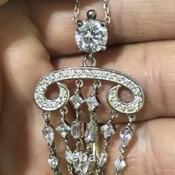 Vintage 925 Sterling Silver NECKLACE & Pendant 20 Italy Jewelry Women Ladies