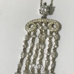 Vintage 925 Sterling Silver NECKLACE & Pendant 20 Italy Jewelry Women Ladies