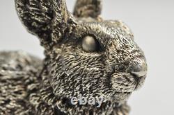 Vintage 925 Sterling Silver Rabbit- 5Tall X 4.5Wide X 3 Width/410 gr