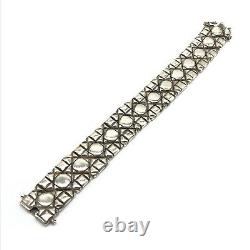 Vintage 925 Sterling Silver Unique Link Heavy Bracelet 90+ Grams