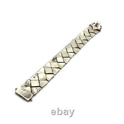 Vintage 925 Sterling Silver Unique Link Heavy Bracelet 90+ Grams