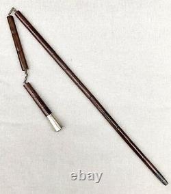 Vintage Antique Gadget Fighing REID Sterling Silver Swagger Walking Stick Cane