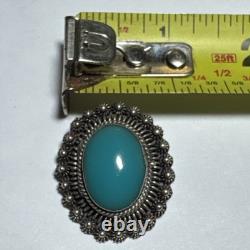 Vintage Antique Onyx Sterling Silver Pill Box Necklace Designer Signed