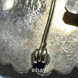 Vintage Antique Onyx Sterling Silver Pill Box Necklace Designer Signed