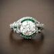 Vintage Art Deco 2.00ct Round Cut Diamond Engagement Wedding 925 Silver Ring