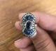 Vintage Art Deco 2 Ct Oval Diamond Sapphire Engagement Ring 14k White Gold Over
