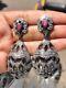 Vintage Art Deco 925 Sterling Silver Earrings Unique & Delicate Collection