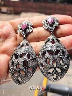 Vintage Art Deco 925 Sterling Silver Earrings Unique & Delicate Collection