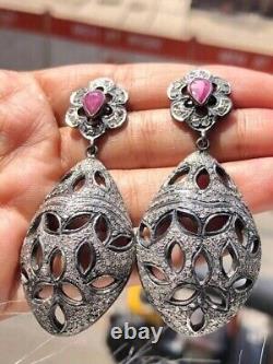 Vintage Art Deco 925 Sterling Silver Earrings Unique & Delicate Collection