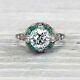 Vintage Art Deco Engagement Ring 2.78 Ct Round Vvs1 Diamond 14k White Gold Over
