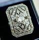Vintage Art Deco Engagement Wedding Ring 3.20ct Vvs1 Diamond 14k White Gold Over