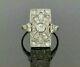 Vintage Art Deco Ring Engagement & Wedding Ring 2ct Diamond 14k White Gold Over