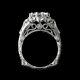 Vintage Art Deco Ring Filigree Wedding Ring 3.20 Ct Diamond 925 Sterling Silver