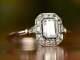 Vintage Art Deco White 3.20 Ct Diamond Antique Engagement Wedding Jewelry Ring