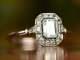 Vintage Art Deco White 3.50 Ct Diamond Antique Engagement Wedding Jewelry Ring