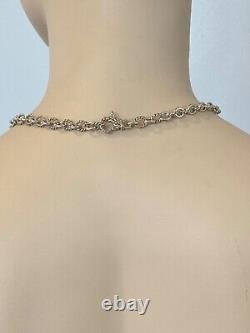 Vintage Art's Elegance 14K Gold & Sterling Silver 925 Signed Necklace 37+ grams