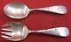 Vintage Baby Spoon Spork Custom Engraved Handle Sterling Silver Stamped Makers