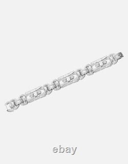 Vintage Baguette Tennis Bracelet 925 Sterling Silver Authentic Party High Jewel