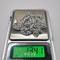 Vintage Beautiful Jewelry Necklace Chain 925 Sterling Silver Signed 13.41gr