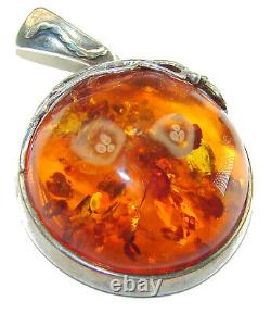 Vintage Beauty authentic Baltic Amber. 925 Sterling Silver handcrafted pendant