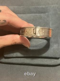 Vintage Cherub Bangle Bracelet- Stamp Rubbed Off But Tests Sterling 31 grams