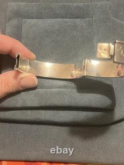 Vintage Cherub Bangle Bracelet- Stamp Rubbed Off But Tests Sterling 31 grams