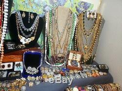 Vintage Costume Estate Jewelry Lot designer Trifari dior high end 1010 plus