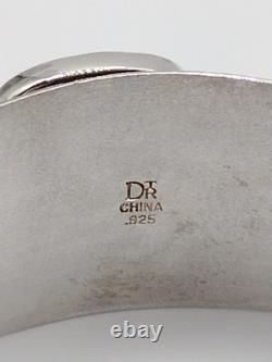 Vintage DTR Jay King Mine Finds Gold Matrix Onyx Sterling Silver Cuff Bracelet