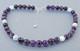 Vintage Dtr Jay King Sterling Silver Purple Amethyst Beaded Necklace 21