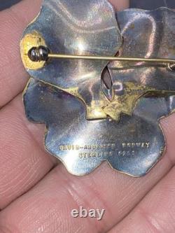 Vintage David Andersen Enamel Pin in Sterling Silver, 1960's, Vintage Jewelry