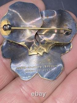 Vintage David Andersen Enamel Pin in Sterling Silver, 1960's, Vintage Jewelry