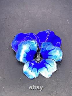 Vintage David Andersen Enamel Pin in Sterling Silver, 1960's, Vintage Jewelry