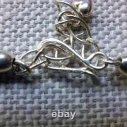 Vintage Desert Rose Trading Orange Sponge Coral & LAPIS Sterling Silver Necklace