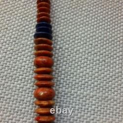 Vintage Desert Rose Trading Orange Sponge Coral & LAPIS Sterling Silver Necklace
