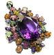 Vintage Design 65.5 Carat Amethyst. 925 Sterling Silver Handcrafted Pendant