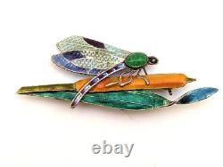 Vintage Dragonfly Pin in Enamel, 1960's Vintage Jewelry