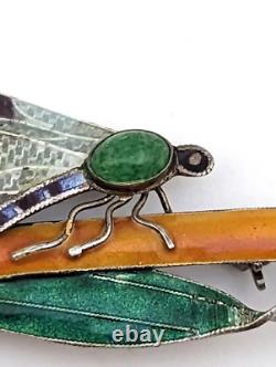 Vintage Dragonfly Pin in Enamel, 1960's Vintage Jewelry