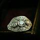 Vintage Edwardian Art Deco Engagement & Wedding Ring 2.5ct Diamond 14k Gold Over