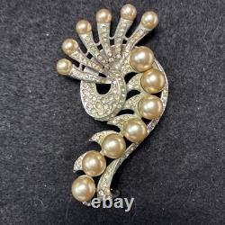 Vintage Eisenberg Original Signed Sterling Silver Fur Clip WWII Era