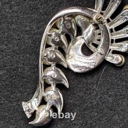 Vintage Eisenberg Original Signed Sterling Silver Fur Clip WWII Era