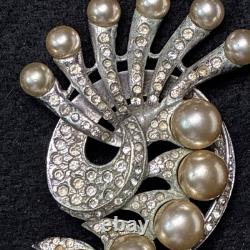 Vintage Eisenberg Original Signed Sterling Silver Fur Clip WWII Era