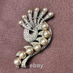 Vintage Eisenberg Original Signed Sterling Silver Fur Clip WWII Era