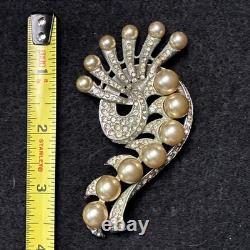 Vintage Eisenberg Original Signed Sterling Silver Fur Clip WWII Era