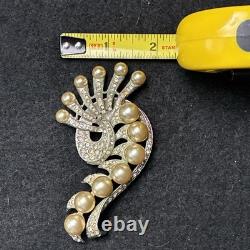 Vintage Eisenberg Original Signed Sterling Silver Fur Clip WWII Era