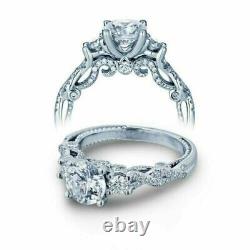 Vintage Elegant 2.30Ct Round Cut Diamond Engagement Ring 14Kt White Gold Over