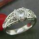 Vintage Engagement Ring 925 Sterling Silver 2.00 Ct Round Cut Simulated Diamond